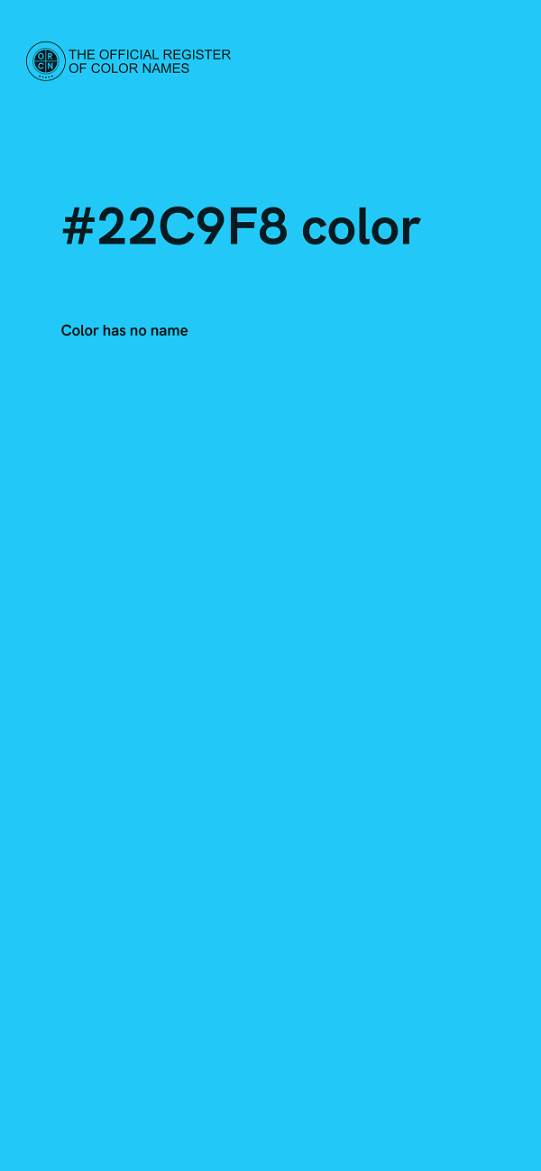 #22C9F8 color image