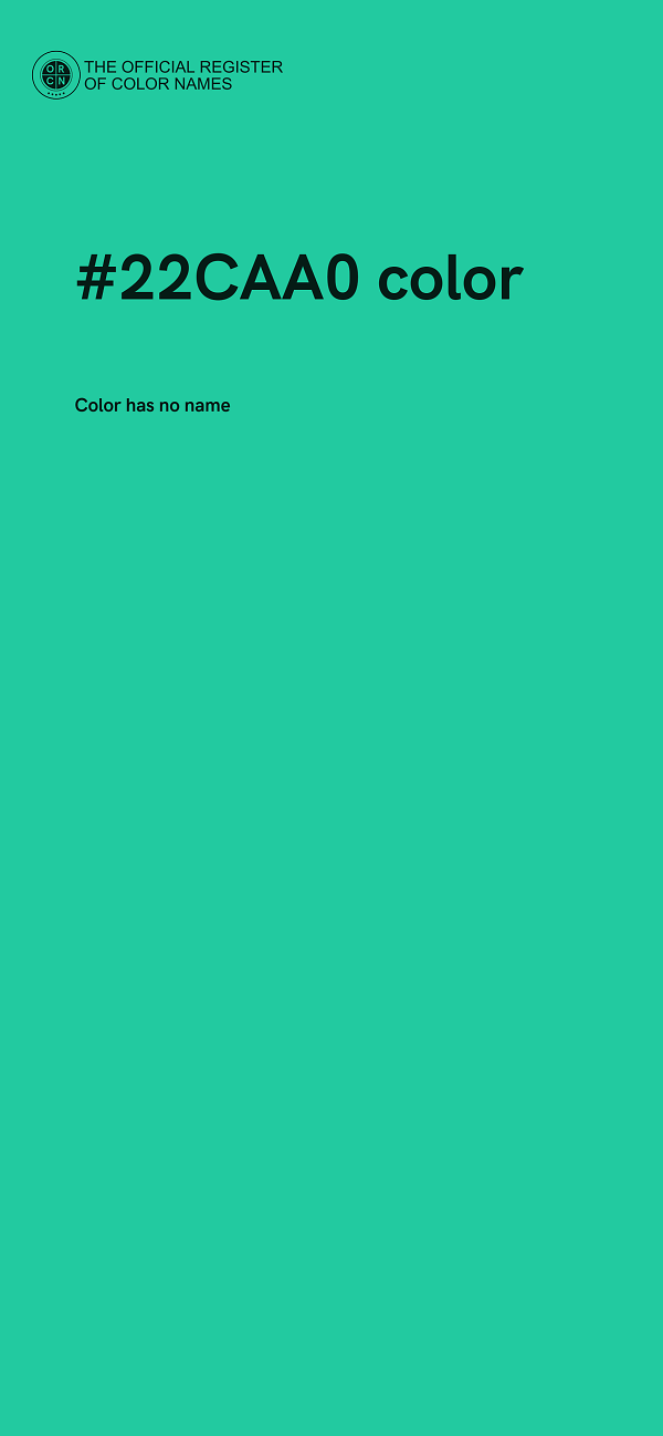 #22CAA0 color image