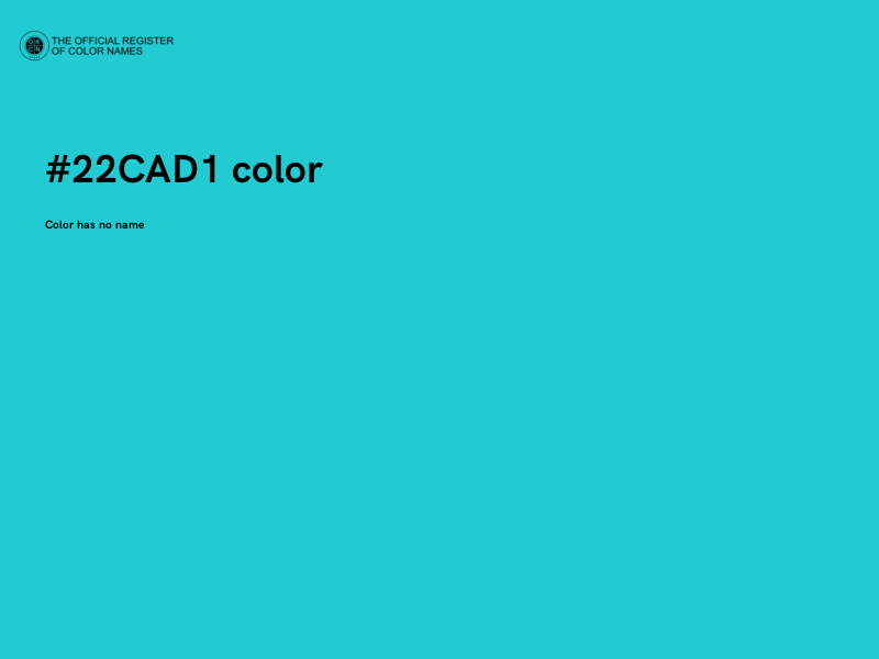 #22CAD1 color image