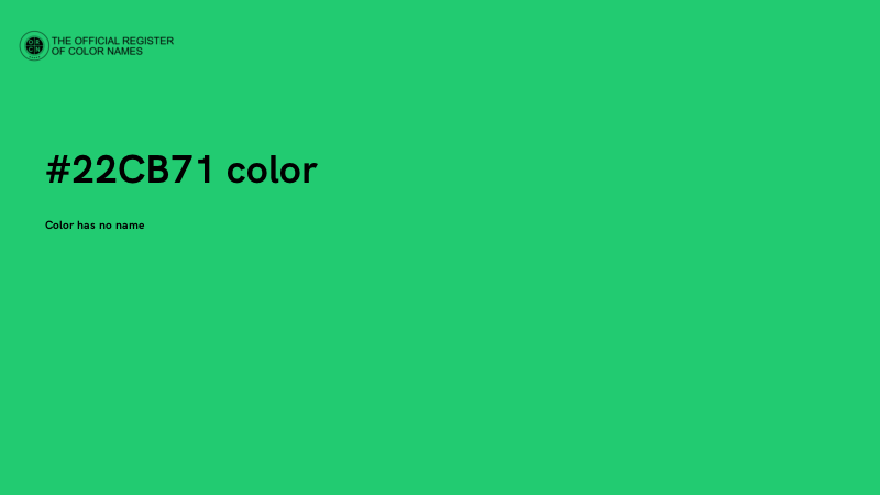 #22CB71 color image