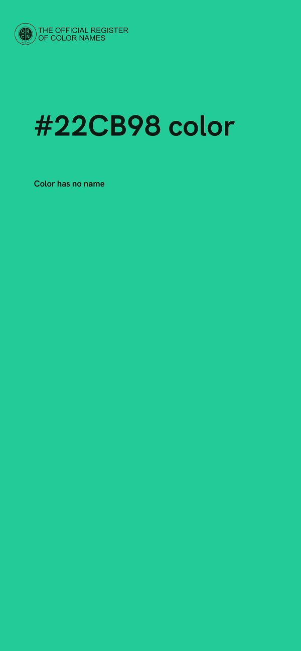 #22CB98 color image