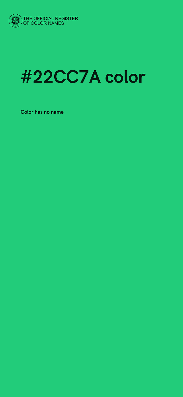#22CC7A color image
