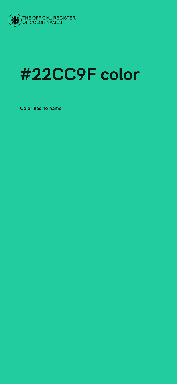 #22CC9F color image