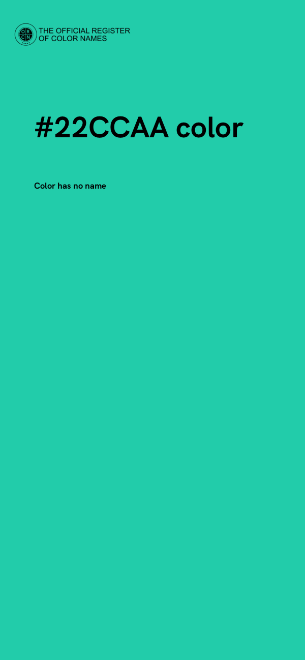 #22CCAA color image