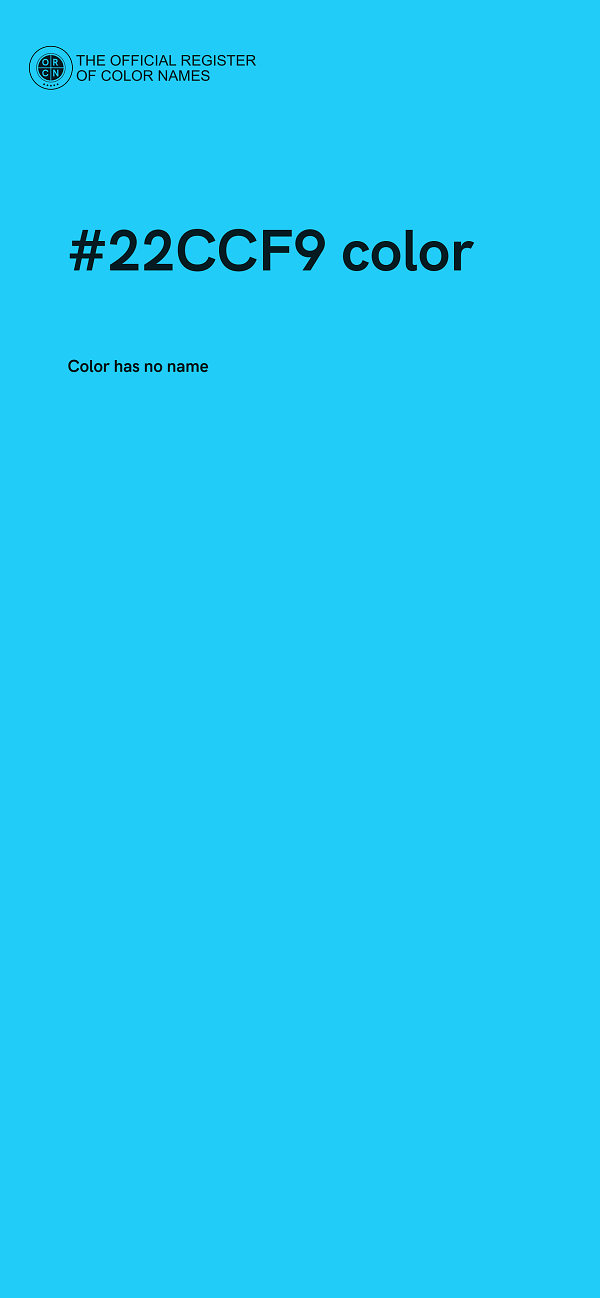 #22CCF9 color image