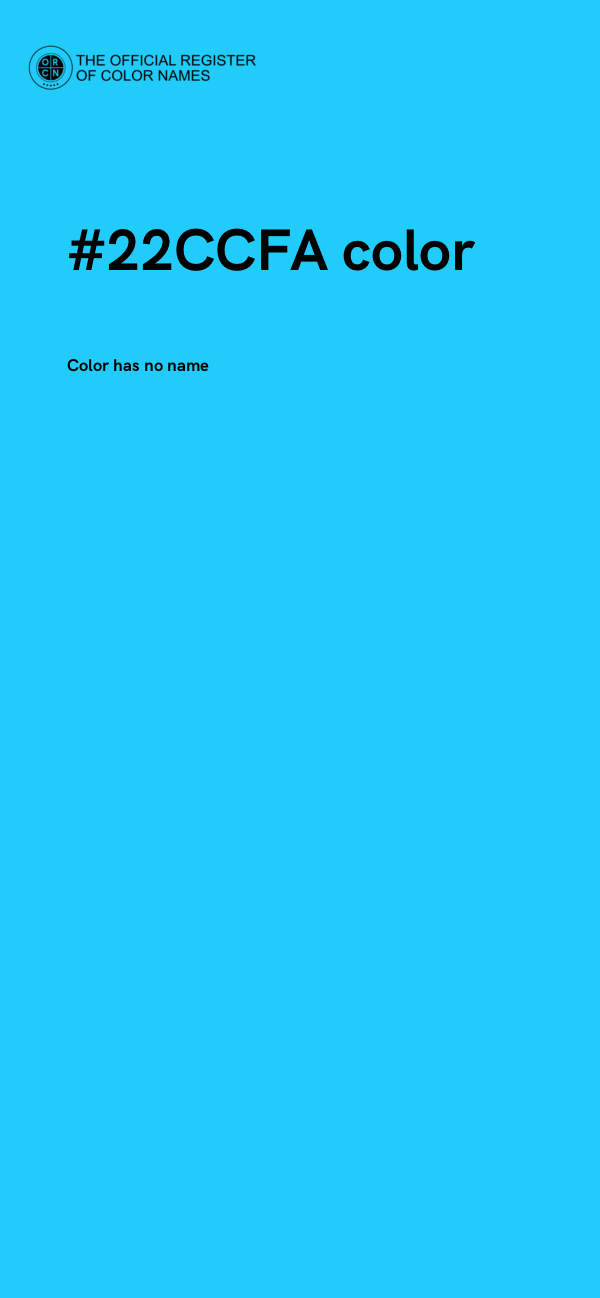 #22CCFA color image