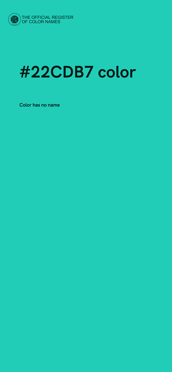 #22CDB7 color image