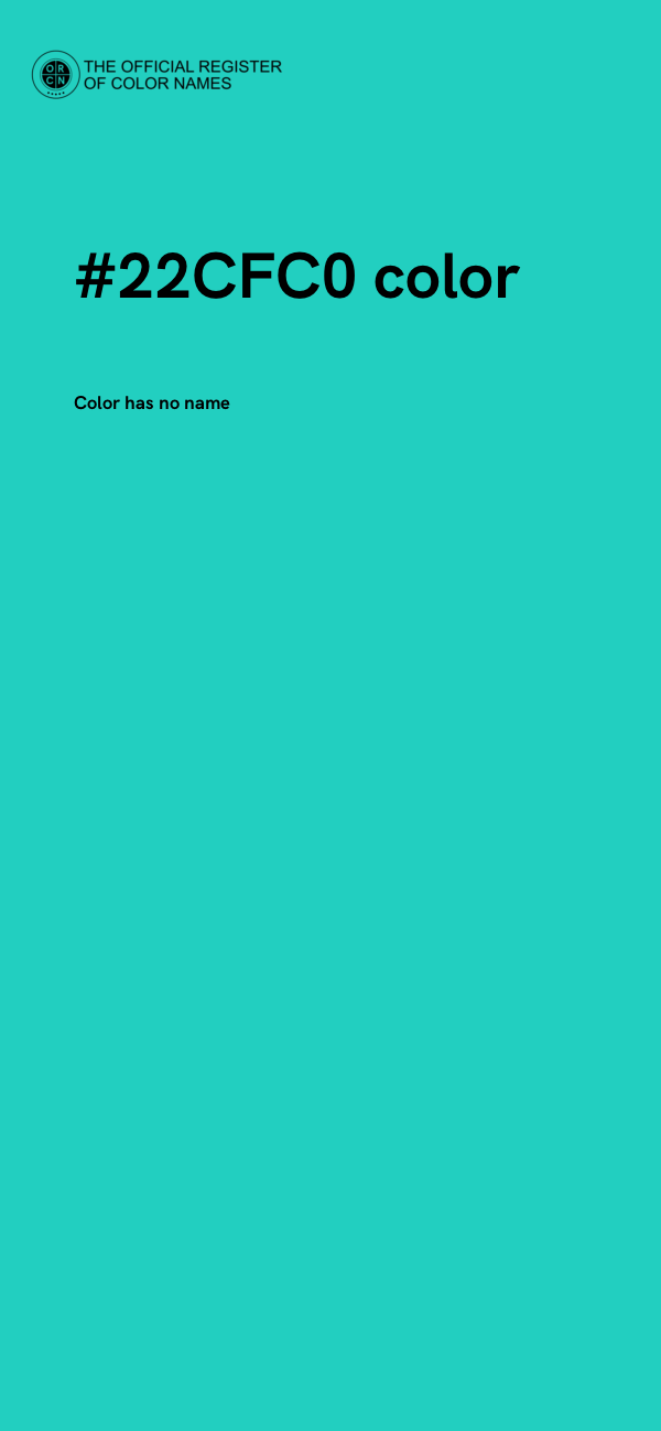 #22CFC0 color image