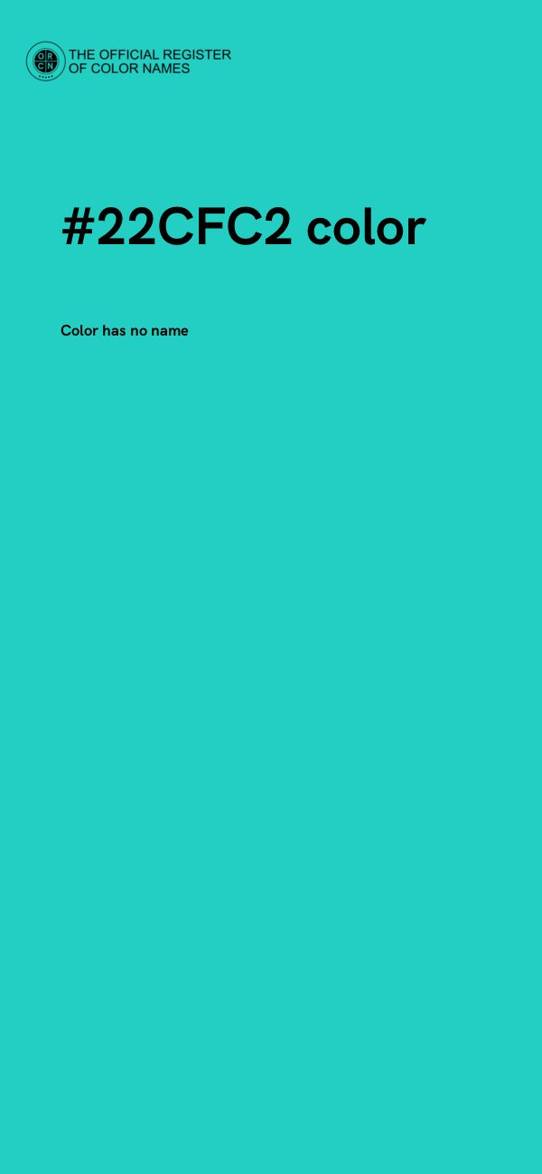 #22CFC2 color image
