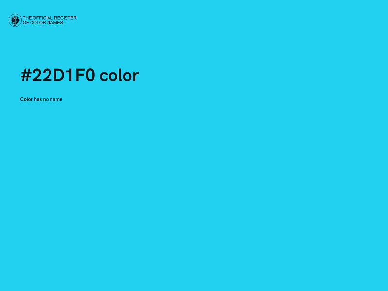 #22D1F0 color image