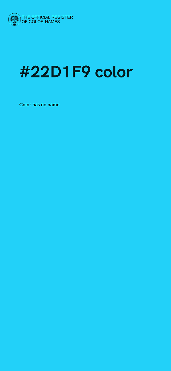 #22D1F9 color image