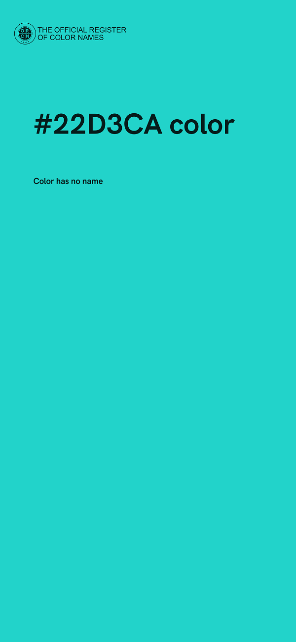 #22D3CA color image
