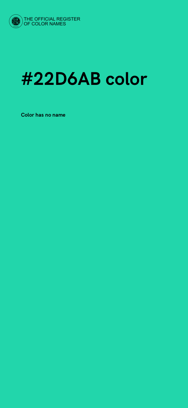 #22D6AB color image
