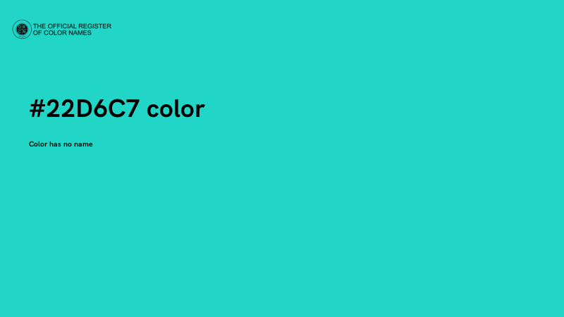 #22D6C7 color image