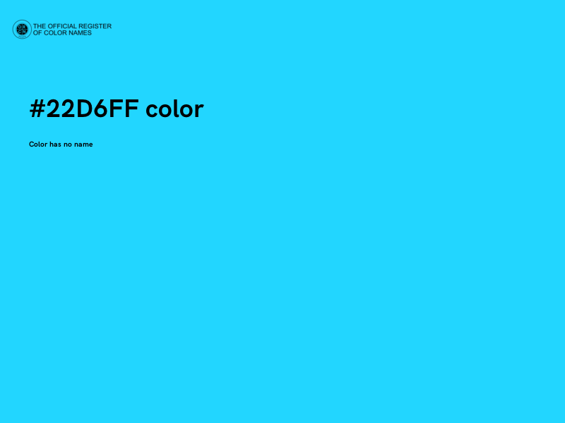 #22D6FF color image
