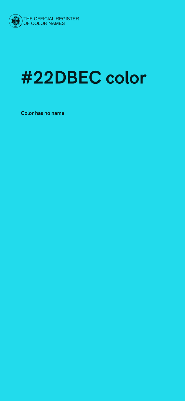#22DBEC color image