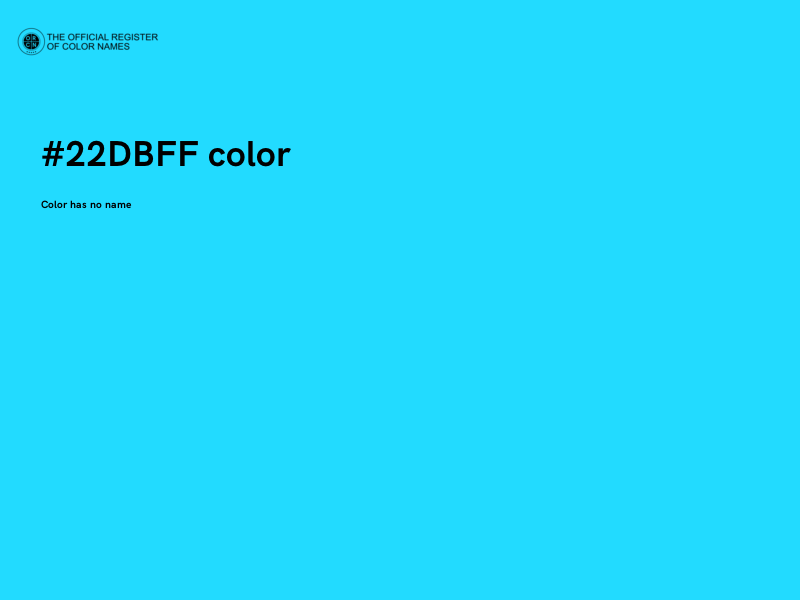 #22DBFF color image