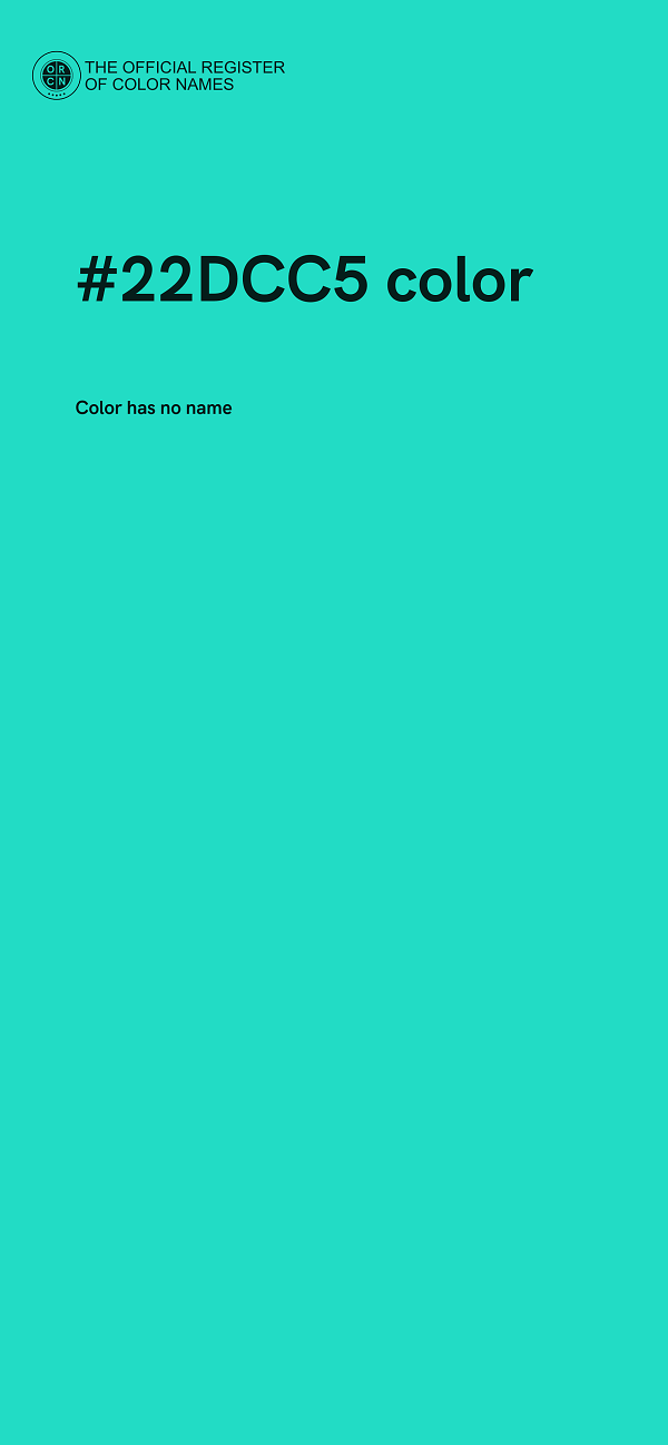 #22DCC5 color image