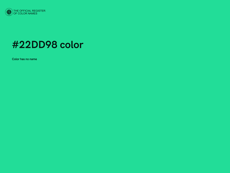 #22DD98 color image