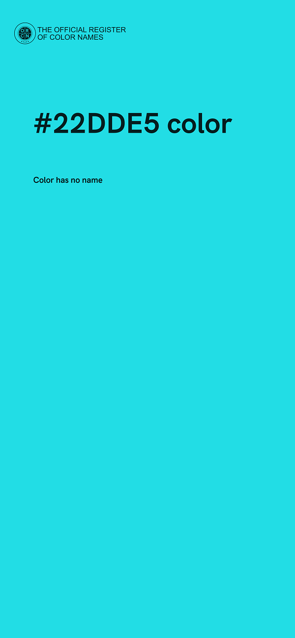 #22DDE5 color image