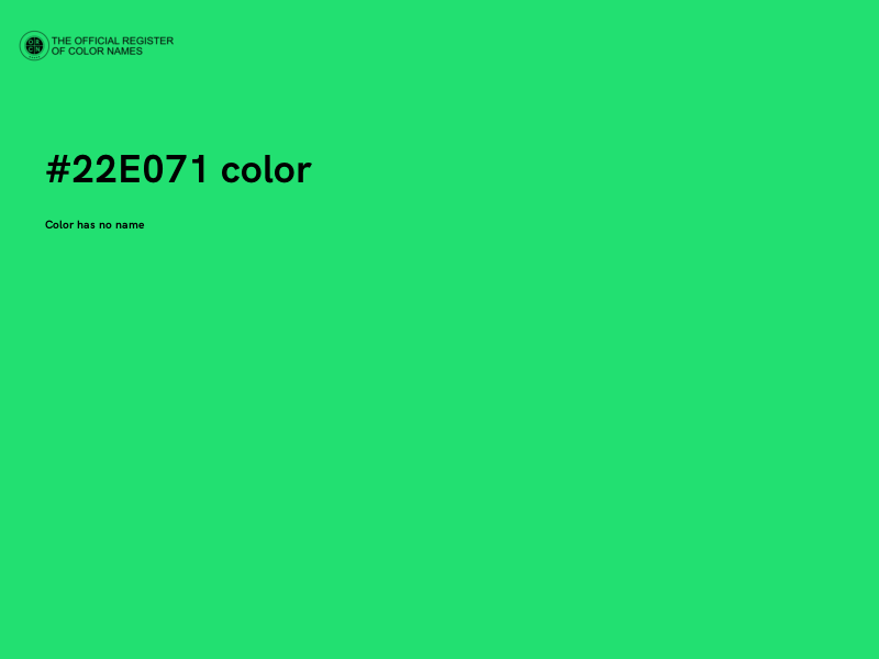 #22E071 color image
