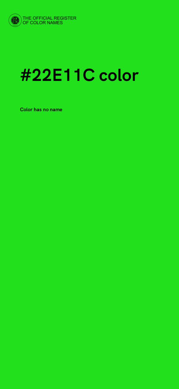 #22E11C color image