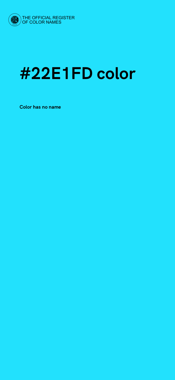 #22E1FD color image