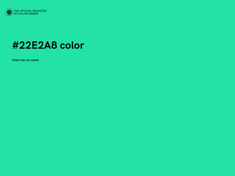 #22E2A8 color image