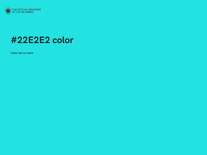 #22E2E2 color image