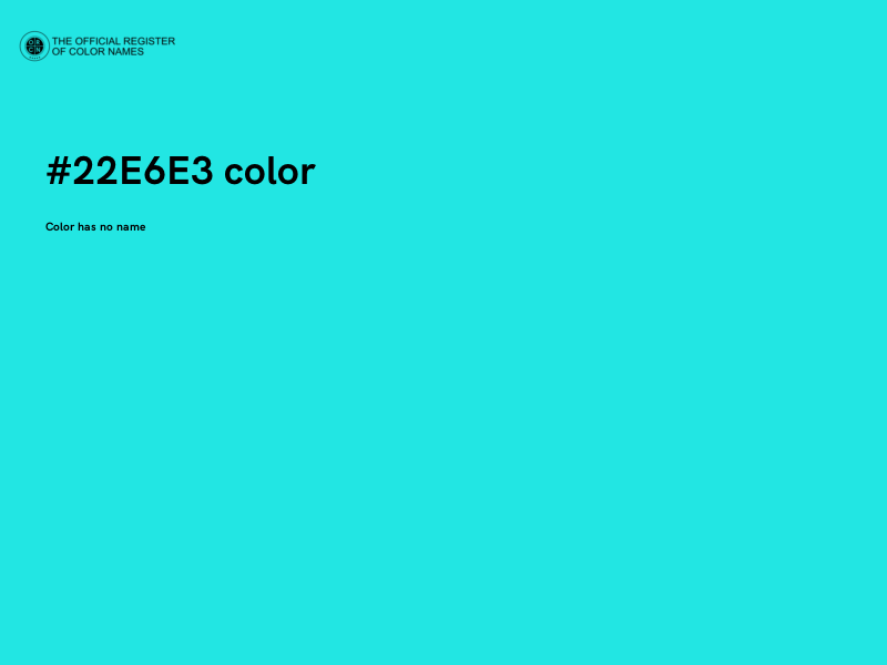 #22E6E3 color image