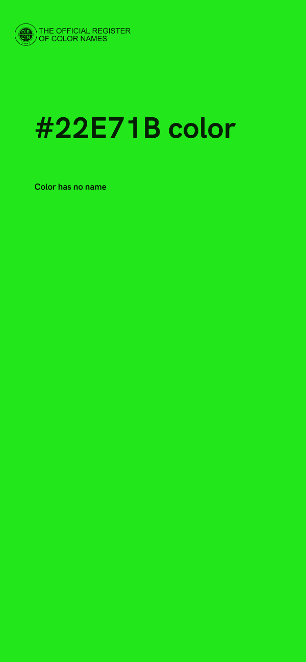 #22E71B color image