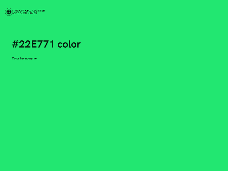 #22E771 color image