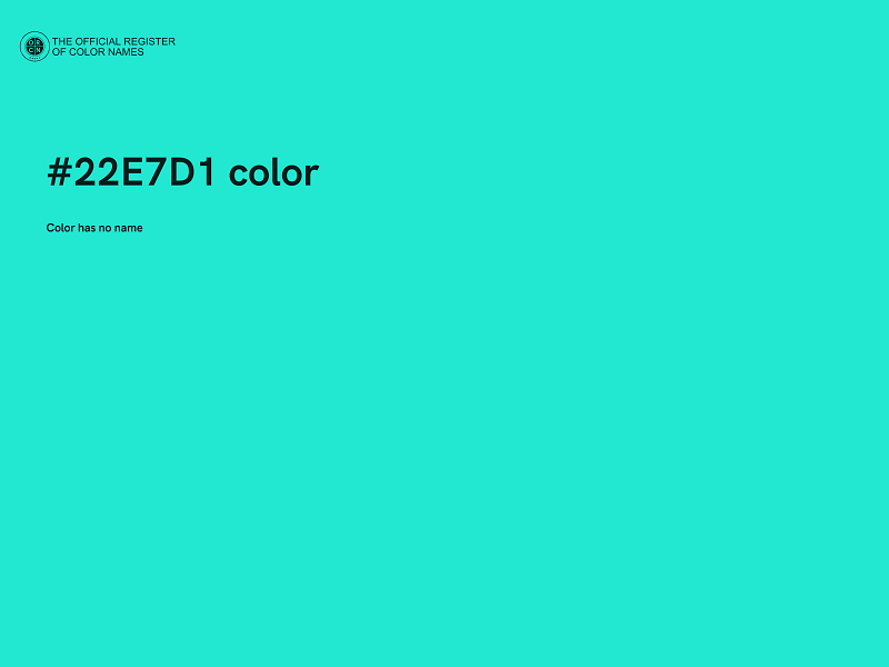 #22E7D1 color image