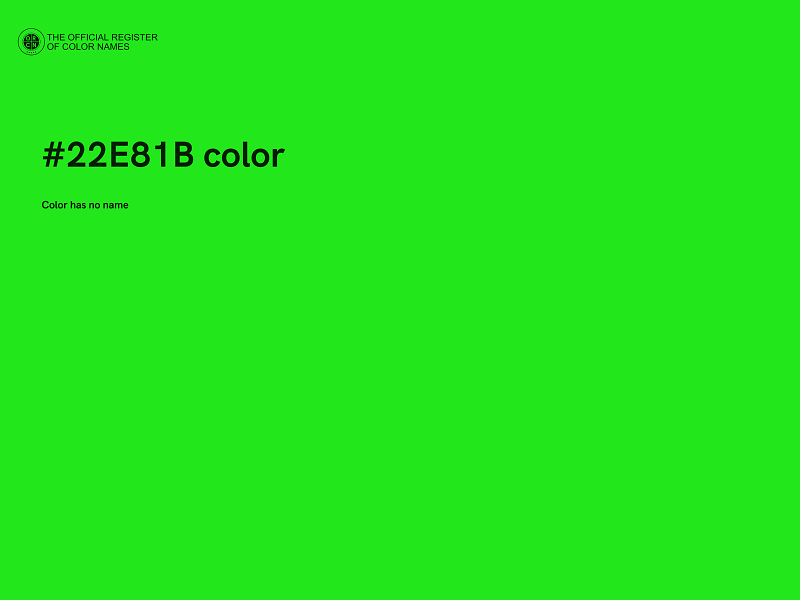 #22E81B color image