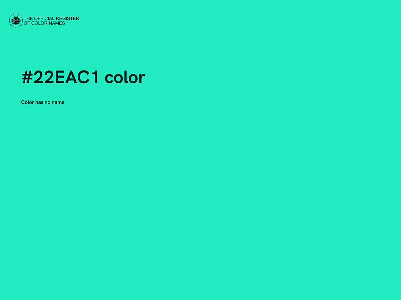 #22EAC1 color image