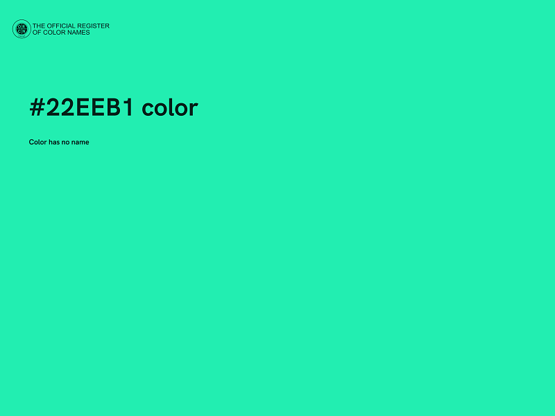 #22EEB1 color image