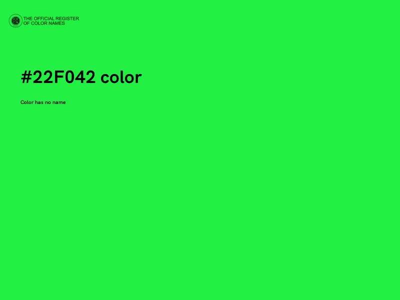 #22F042 color image