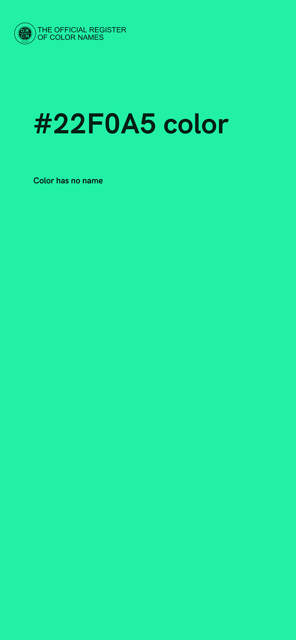 #22F0A5 color image