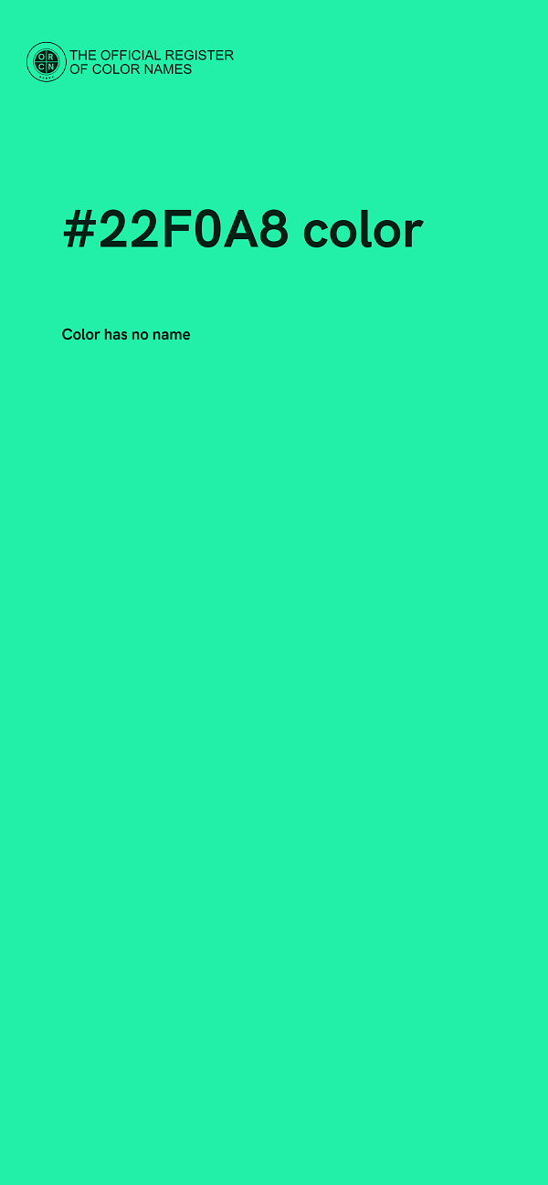 #22F0A8 color image