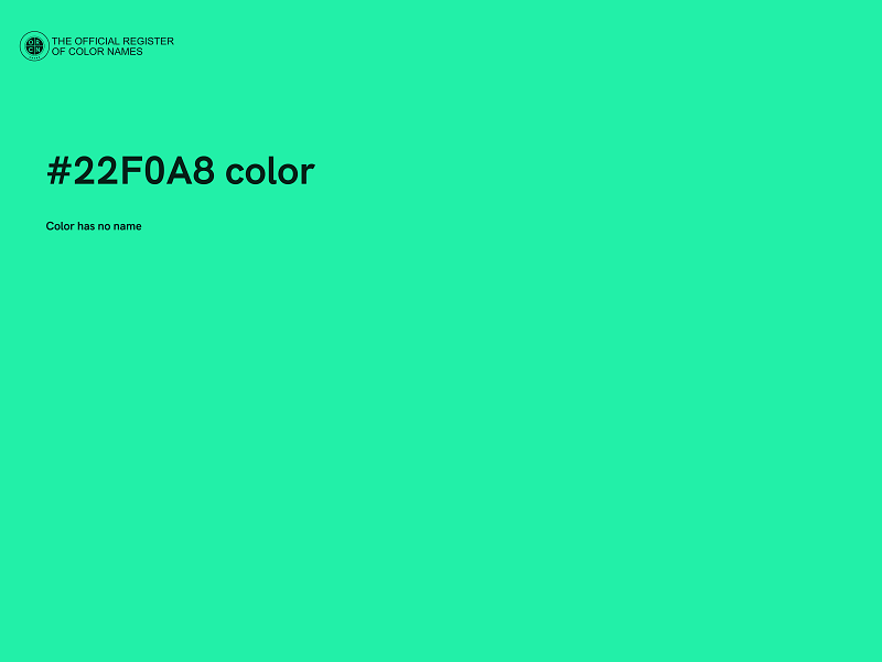 #22F0A8 color image
