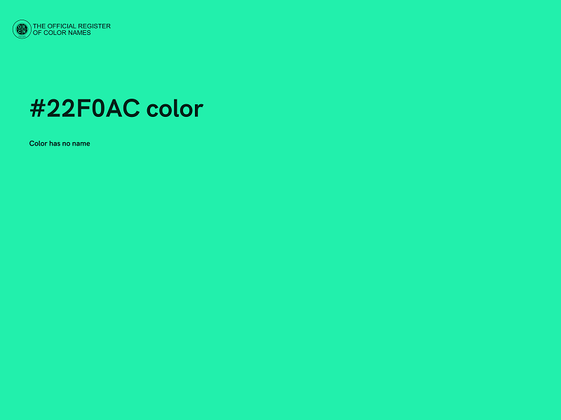 #22F0AC color image