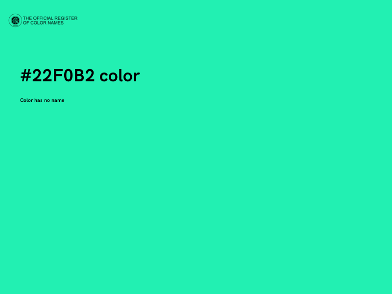 #22F0B2 color image