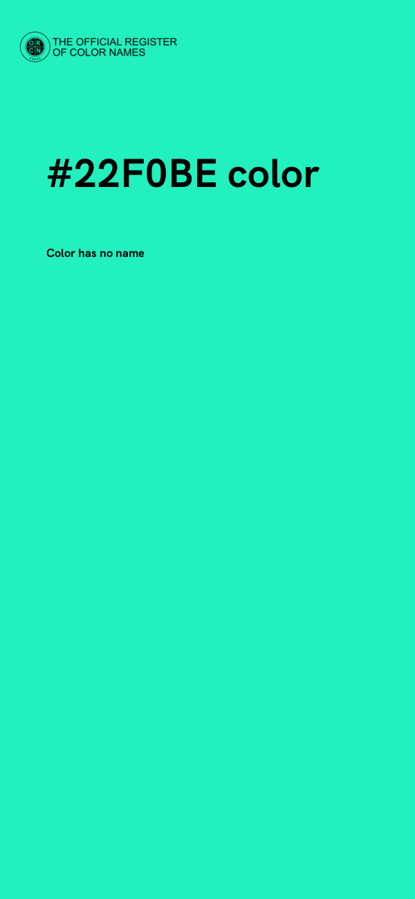 #22F0BE color image