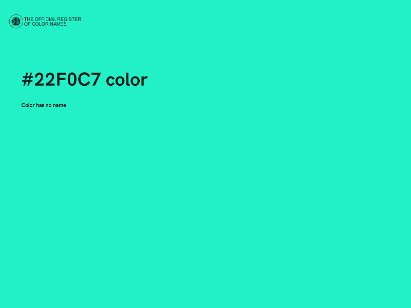 #22F0C7 color image