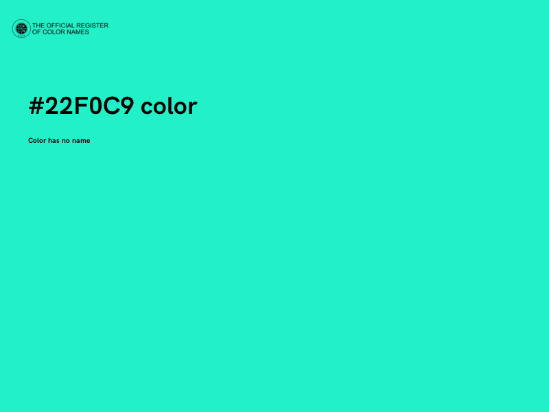 #22F0C9 color image