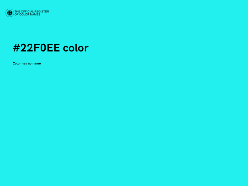 #22F0EE color image