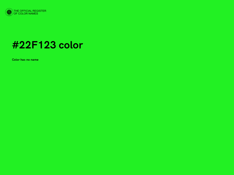 #22F123 color image