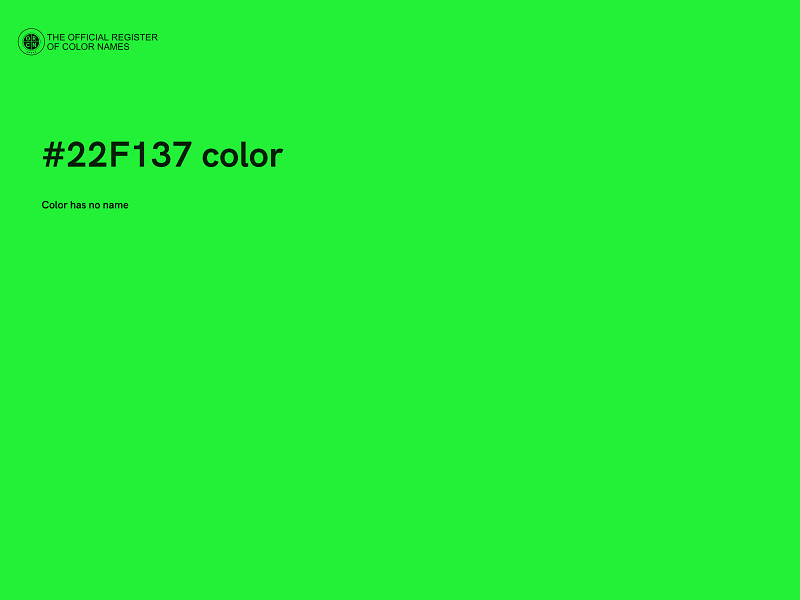 #22F137 color image