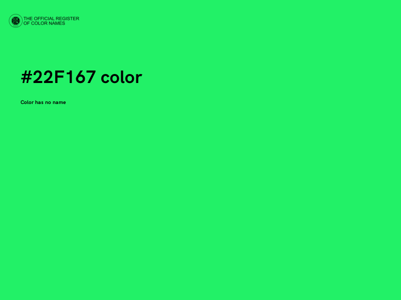 #22F167 color image