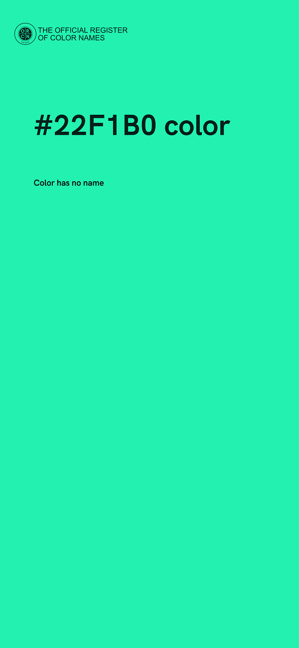 #22F1B0 color image